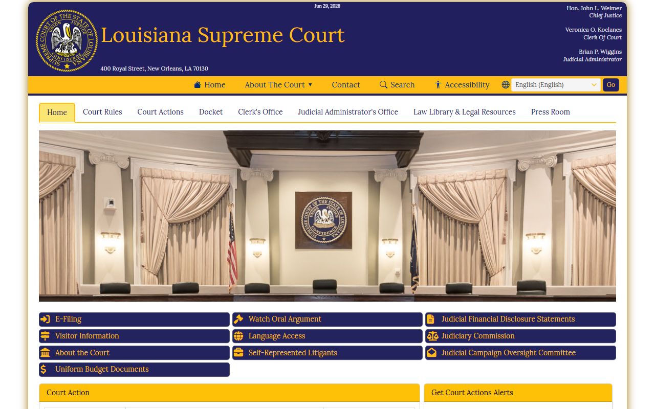 Jefferson Parish Clerk of Court Louisiana court structure