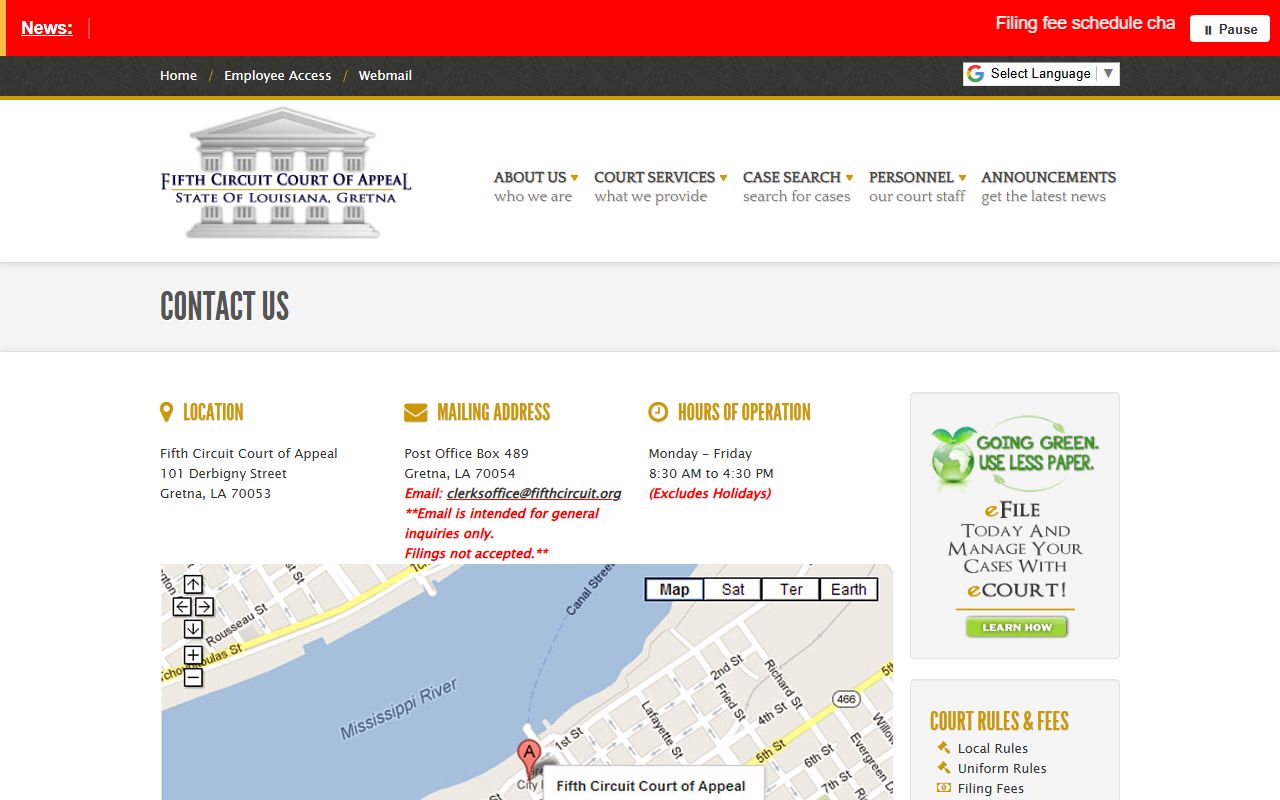Jefferson Parish appellate court records Fifth Circuit